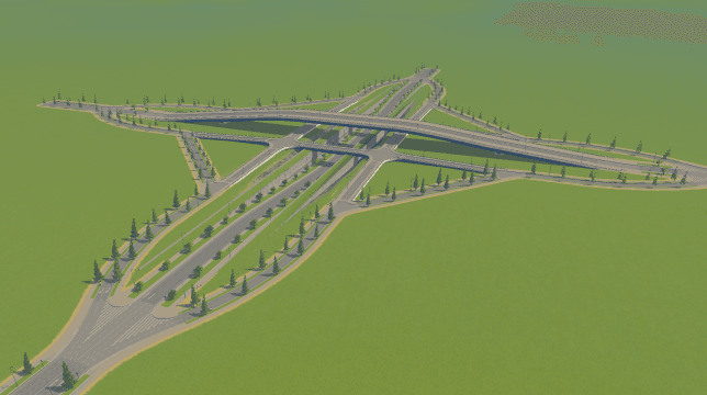 6-Way Large Road Big Interchange — Cities: Skylines Workshop preview