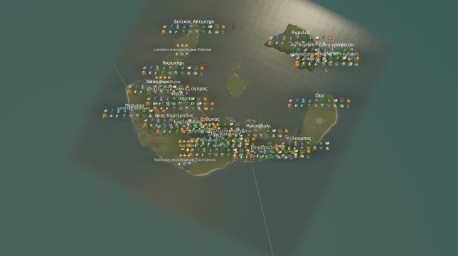 Santorini with a problem on the main highway — Cities: Skylines Workshop preview