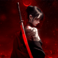 Scarlet Girl With Katana [4K] — Wallpaper Engine Steam Workshop preview image