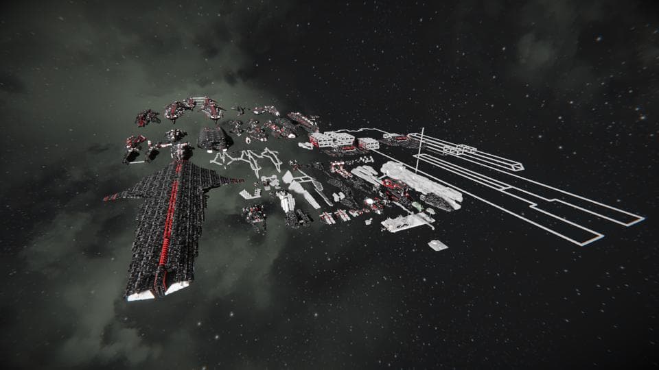 unfinished ships and parts — Space Engineers Workshop preview