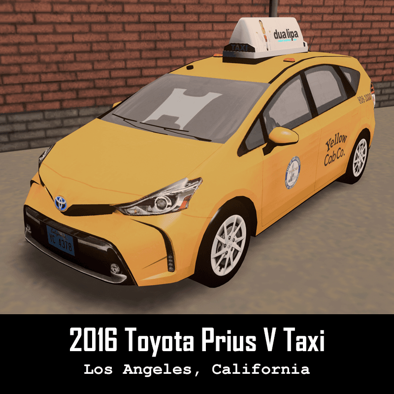 LA Yellow Cab - 2016 Toyota Prius V — Cities: Skylines Steam Workshop preview image