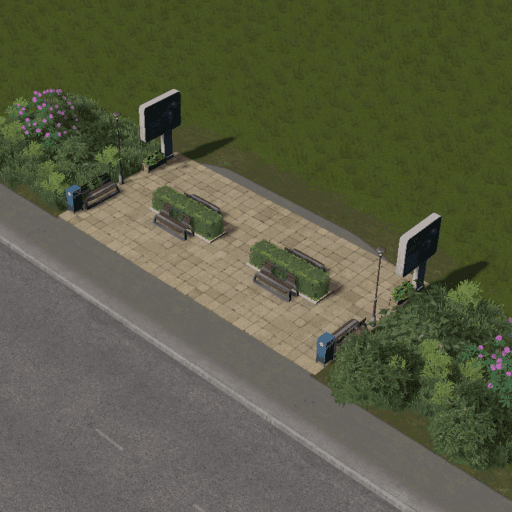 4x1 Plaza A — Cities: Skylines Steam Workshop preview image