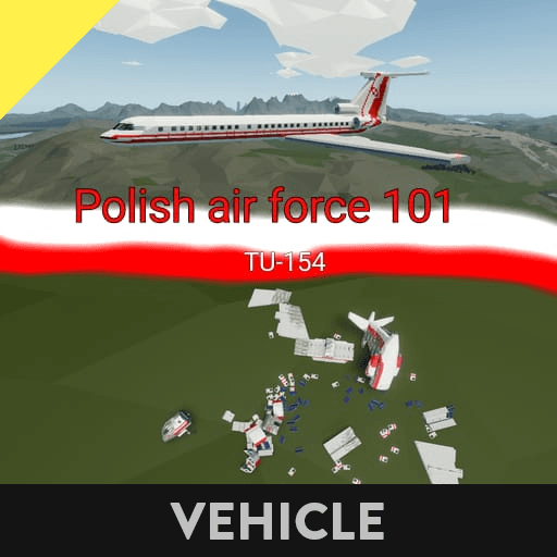 TU-154 Polish air force (destructible) — Stormworks: Build and Rescue Steam Workshop preview image
