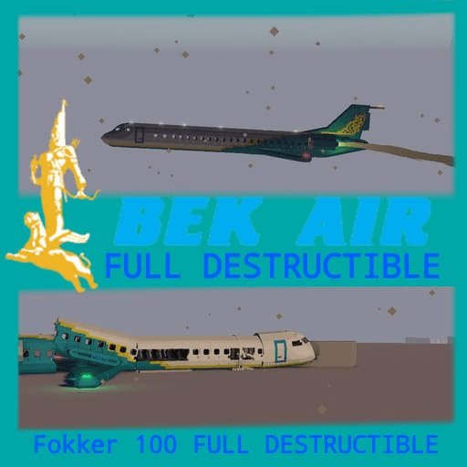 Fokker 100 Bek Air (Full destructible) — Stormworks: Build and Rescue Steam Workshop preview image