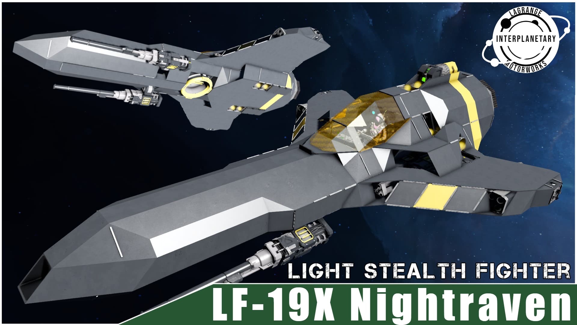 LIM LF-19X Nightraven | Stealth Fighter — Space Engineers Steam Workshop preview image