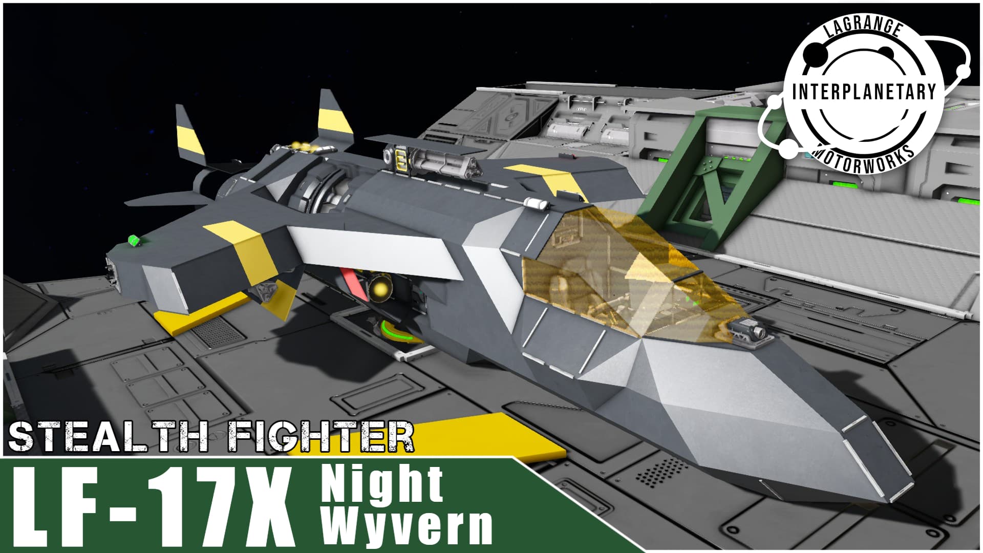 LIM LF-17X Night Wyvern | Stealth Fighter — Space Engineers Steam Workshop preview image