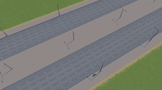 12 Lane Arterial Road Concrete Median — Cities: Skylines Workshop preview