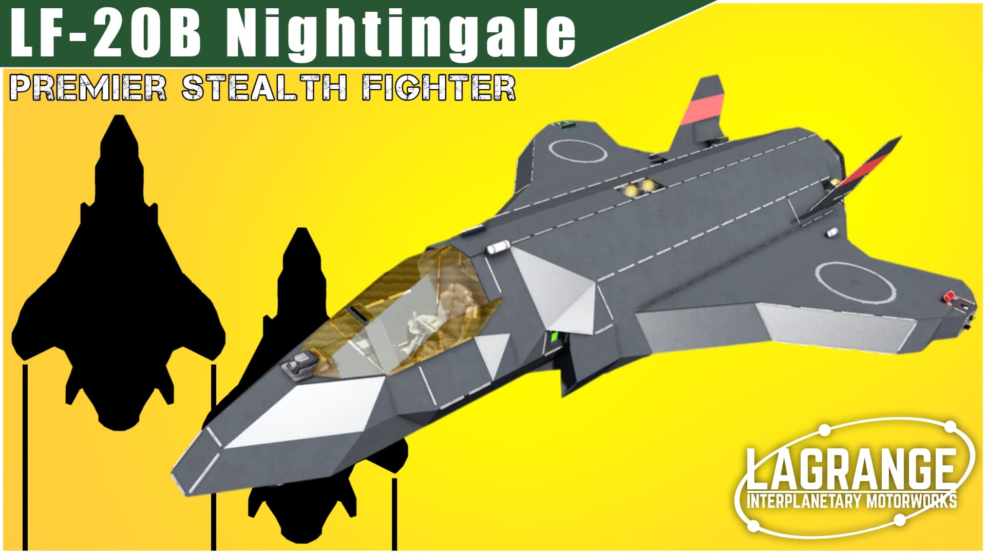 LIM LF-20B Nightingale | Stealth Fighter — Space Engineers Steam Workshop preview image