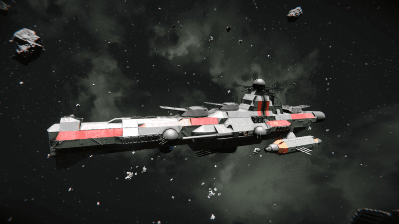 Over Lord MK-II-class Battleship Red — Space Engineers Workshop preview