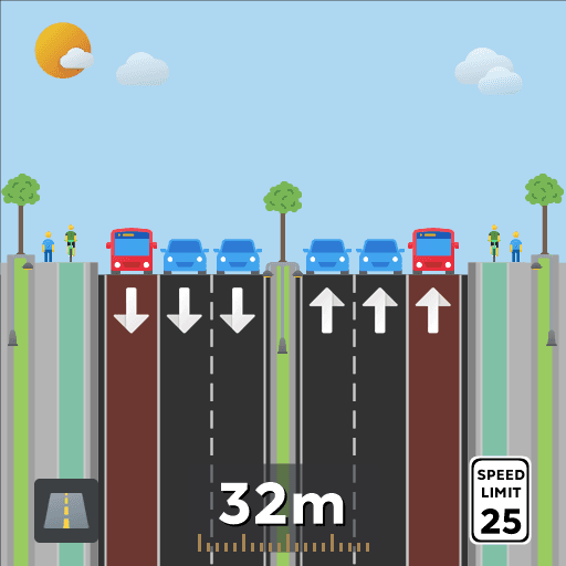 Large Avenue With Bus Lanes — Cities: Skylines Workshop preview
