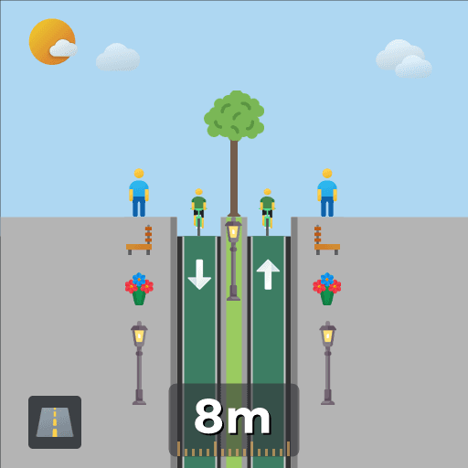 Small Bike And Pedestrian Road — Cities: Skylines Workshop preview