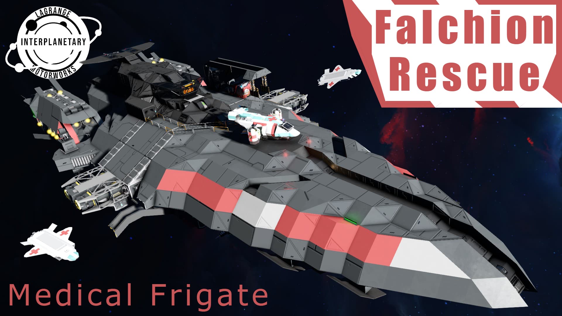 LIM Falchion-R | Survival-Ready Medical Ship — Space Engineers Steam Workshop preview image