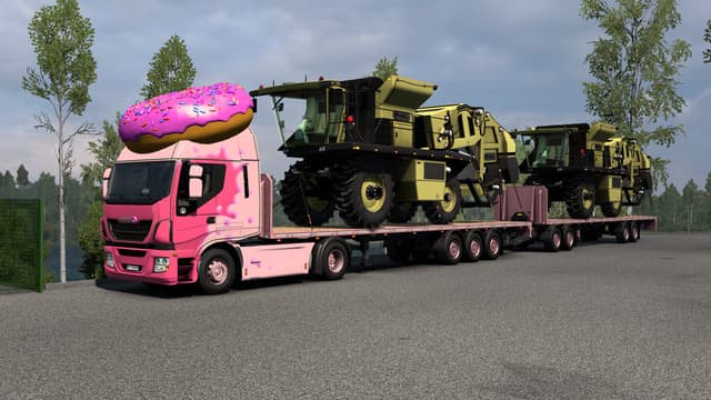 Cotton Harvester on HCT Flatbed — Euro Truck Simulator 2 Workshop preview
