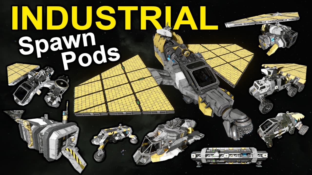 IND - Industrial Respawn Pods — Space Engineers Steam Workshop preview image