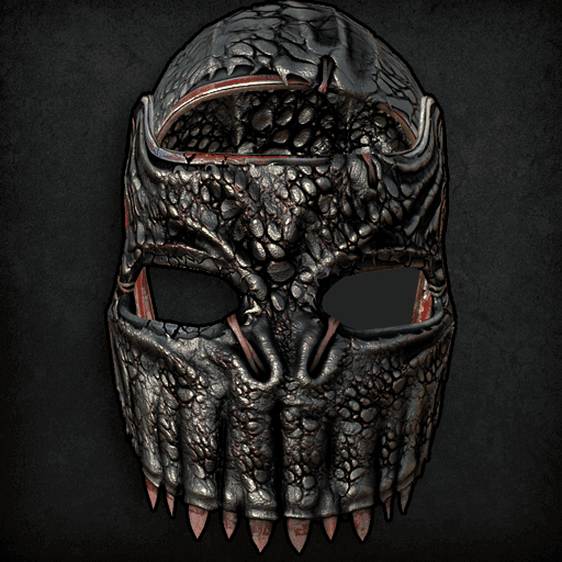 Black Alligator Metal Facemask (Alpha) — Rust Workshop preview