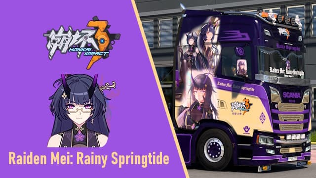 Scania S NG Raiden Mei (Rainy Springtide) - Honkai Impact 3 Skin — Euro Truck Simulator 2 Steam Workshop preview image