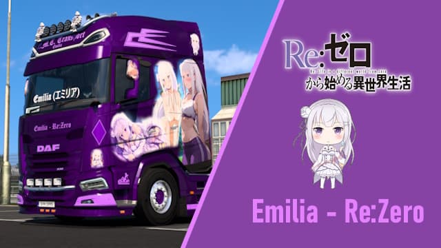 DAF 2021 Emilia - Re:Zero Skin — Euro Truck Simulator 2 Steam Workshop preview image