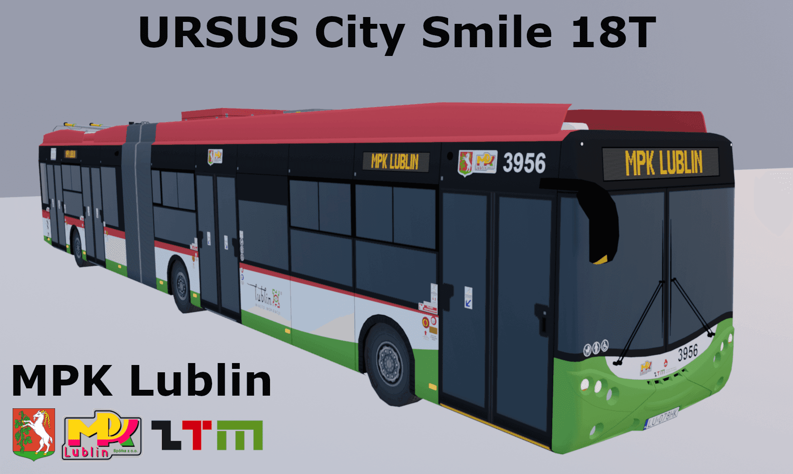 Ursus City Smile 18T MPK Lublin - articulated trolleybus — Cities: Skylines Workshop preview