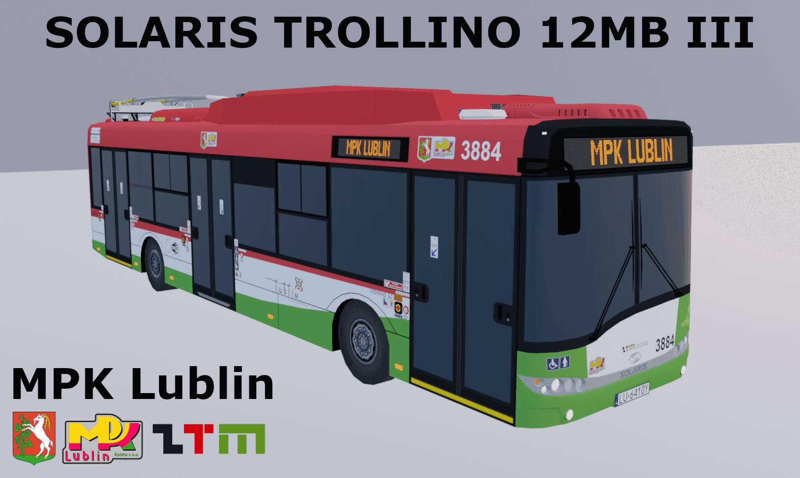 Solaris Trollino 12MB III MPK Lublin — Cities: Skylines Steam Workshop preview image