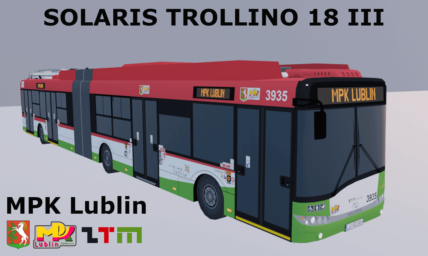 Solaris Trollino 18 III MPK Lublin — Cities: Skylines Steam Workshop preview image