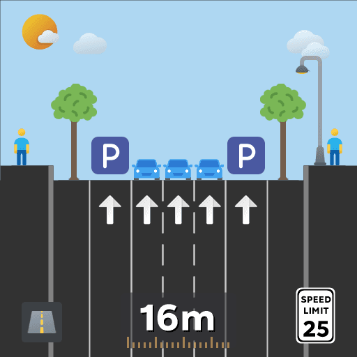3L 1Way Road with Trees — Cities: Skylines Workshop preview