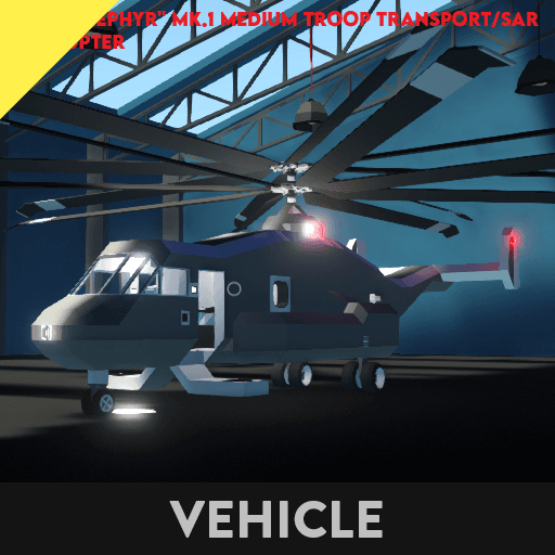 Robin "Zephyr" Mk.1 medium troop transport/SAR helicopter — Stormworks: Build and Rescue Workshop preview