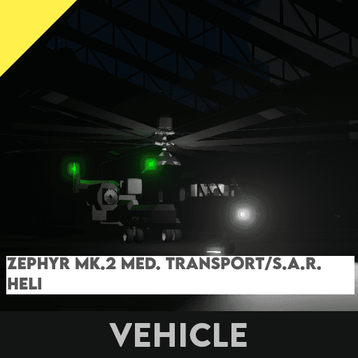 Robin "Zephyr" Mk.2 Medium troop and light cargo/S.A.R. helicopter — Stormworks: Build and Rescue Workshop preview