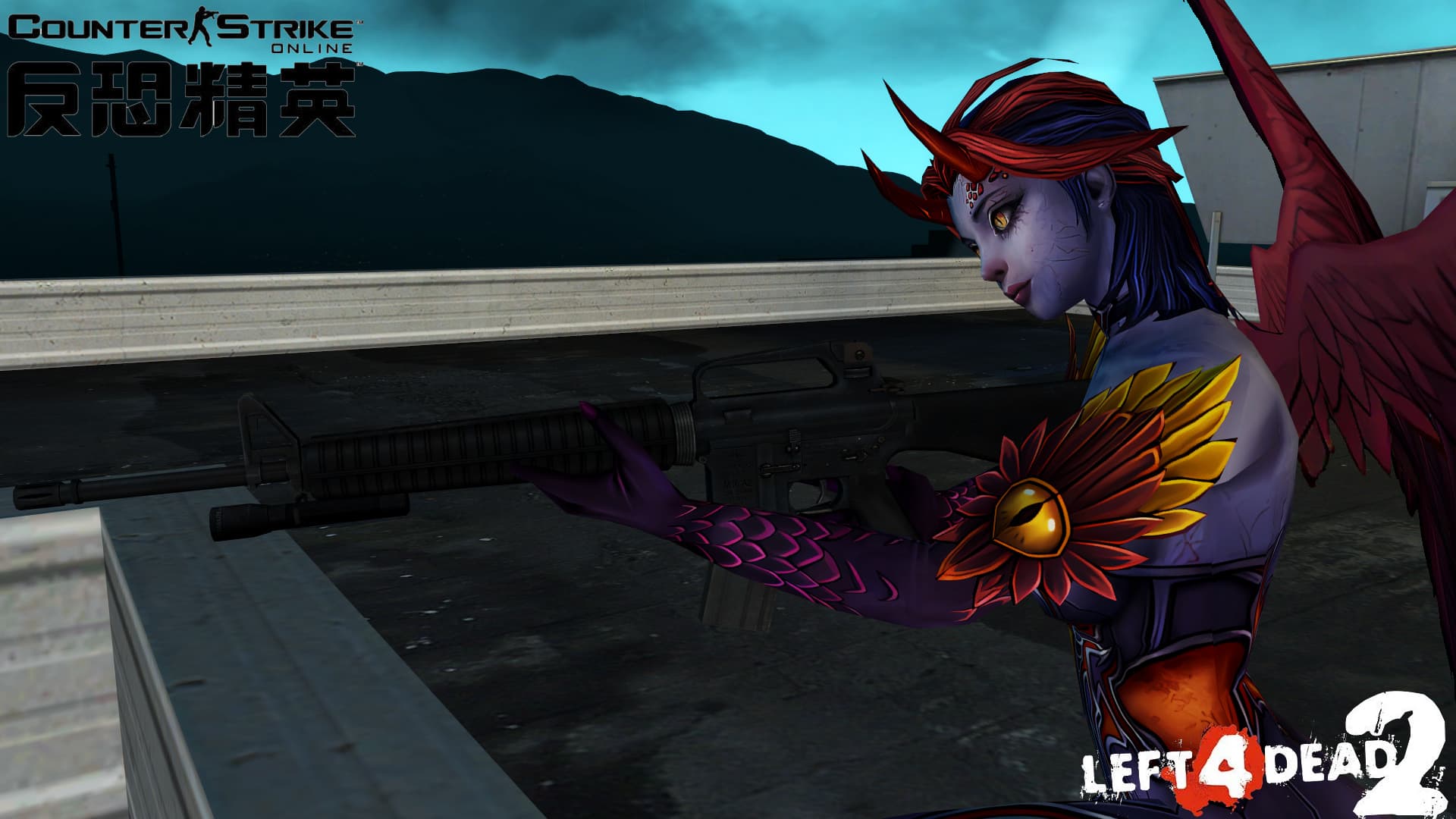 （生还者）CSO堕落天使断翼恶灵替换Bill
 — Left 4 Dead 2 Steam Workshop preview image