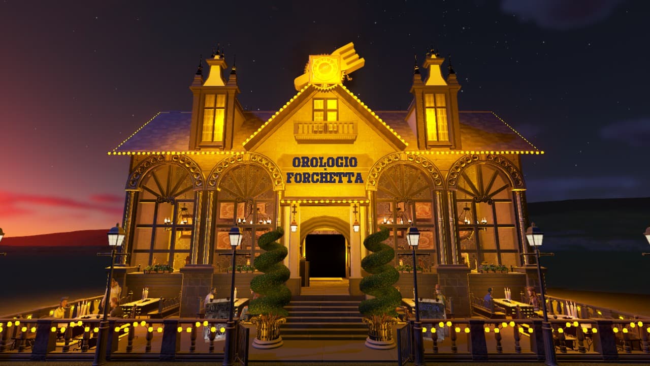 Sirenexa Presents "Orologio e Forchetta," An Italian Restaurant — Planet Coaster Workshop preview