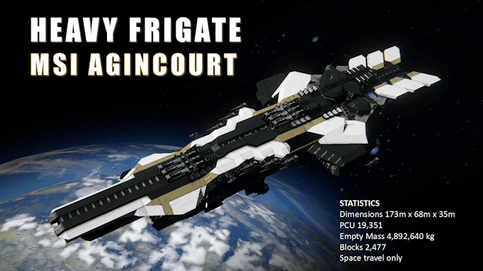 Heavy Frigate MSI Agincourt — Space Engineers Workshop preview