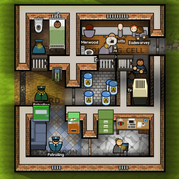 Cramped! Smaller rooms. (Alpha 29) — Prison Architect Workshop preview