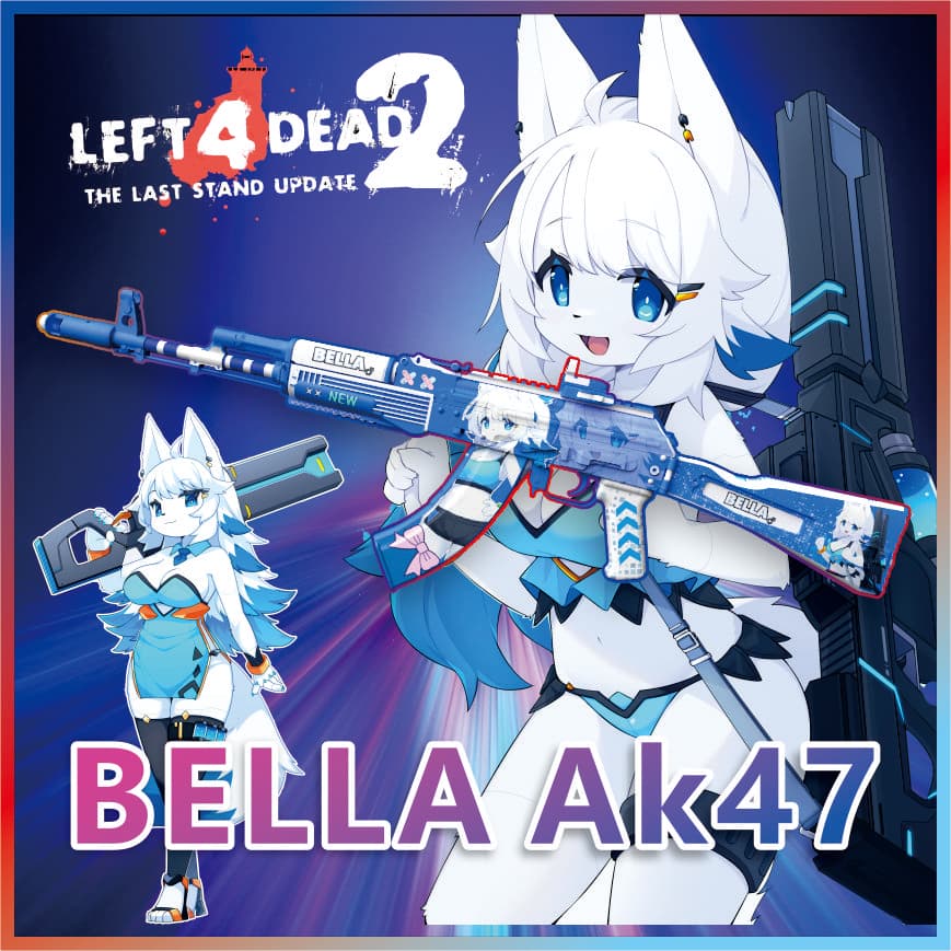 【furry】BELLA blue AK47 — Left 4 Dead 2 Steam Workshop preview image