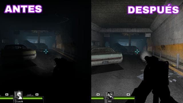 Linterna mejorada + Armas silenciadas — Left 4 Dead 2 Steam Workshop preview image
