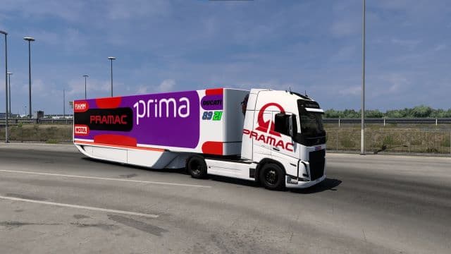 (MOTOGP) Prima Pramac Racing Team MotoGP 2024 — Euro Truck Simulator 2 Steam Workshop preview image