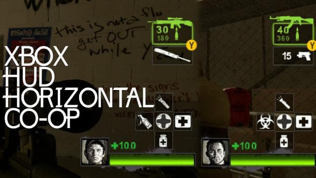 Xbox HUD 1/2: Horizontal Co-op — Left 4 Dead 2 Workshop preview