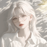 眼镜白发女生 — Wallpaper Engine Steam Workshop preview image