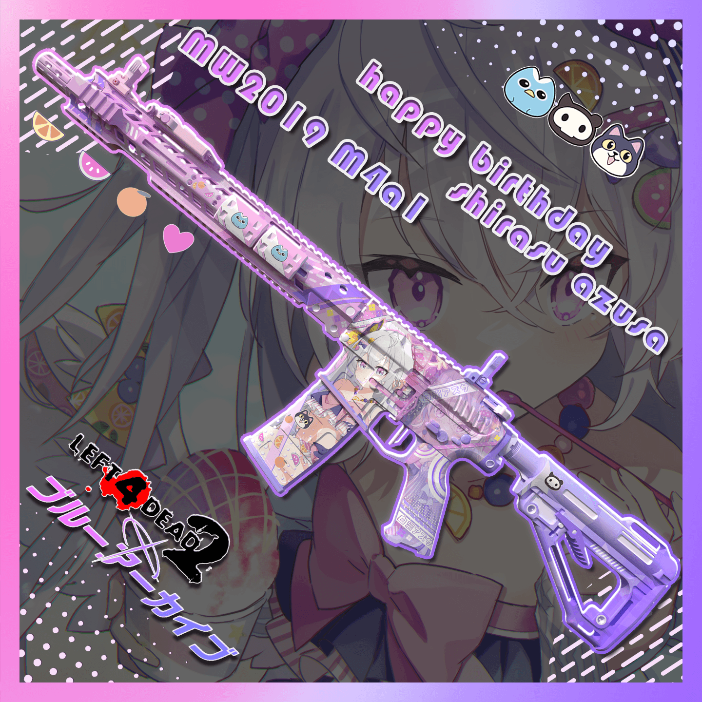 MW M4A1 白洲梓(泳装) [蔚蓝档案/Blue Archive] (替换m16/replace Assault Rifle)
 — Left 4 Dead 2 Workshop preview