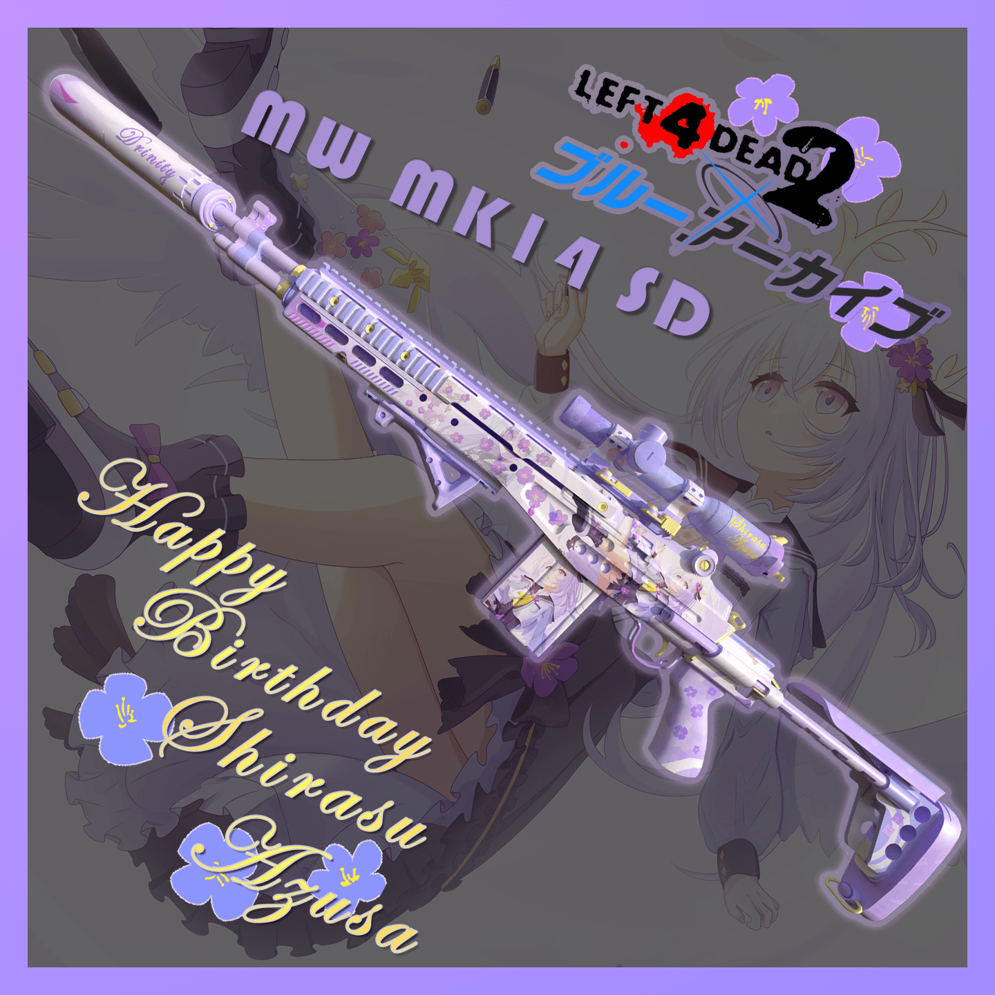 MW MK14 SD 白洲梓 [蔚蓝档案/Blue Archive] (替换猎枪/replace Hunting Rifle)
 — Left 4 Dead 2 Workshop preview