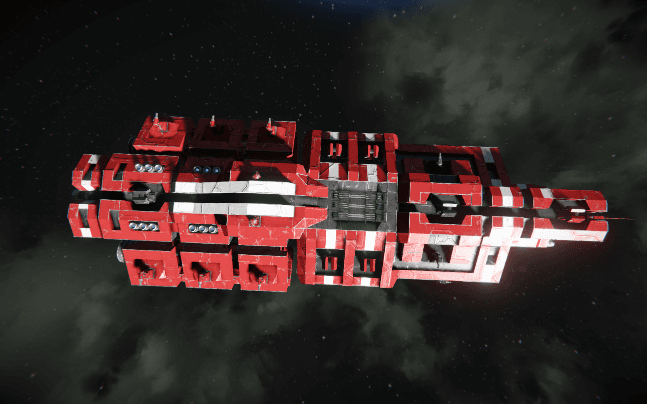 Corporate battleship rigged — Space Engineers Workshop preview