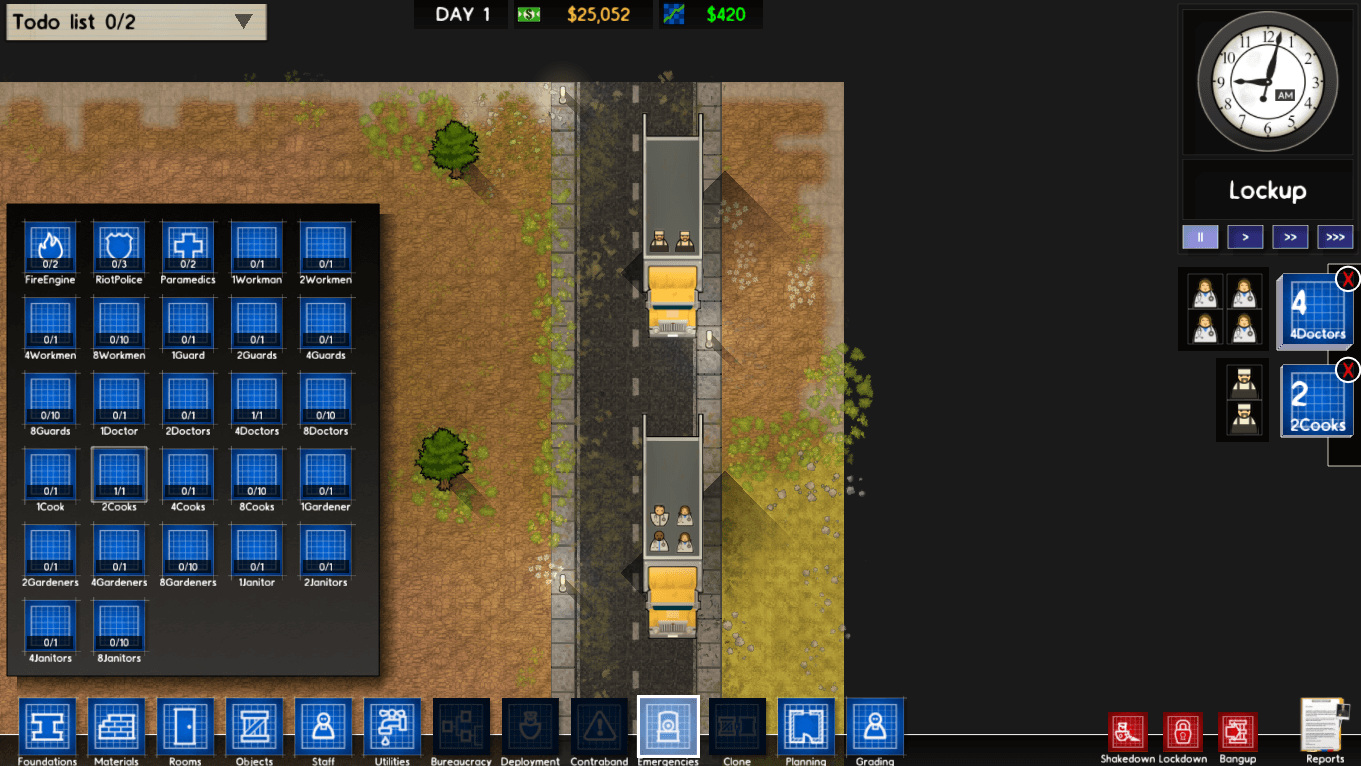 Staff deployed by truck — Prison Architect Steam Workshop preview image