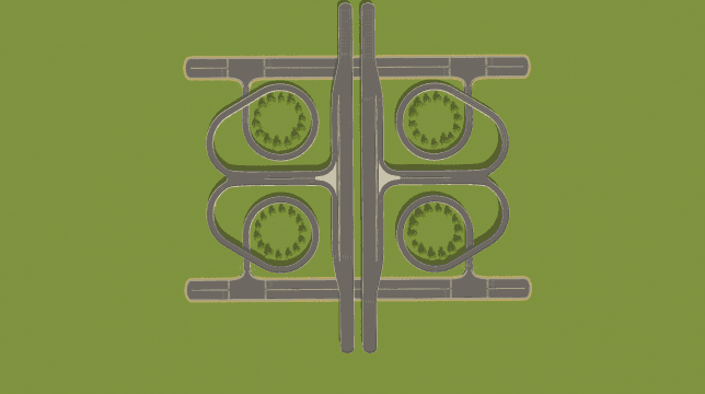 KC's双屁股高速上下路口60*60 — Cities: Skylines Steam Workshop preview image