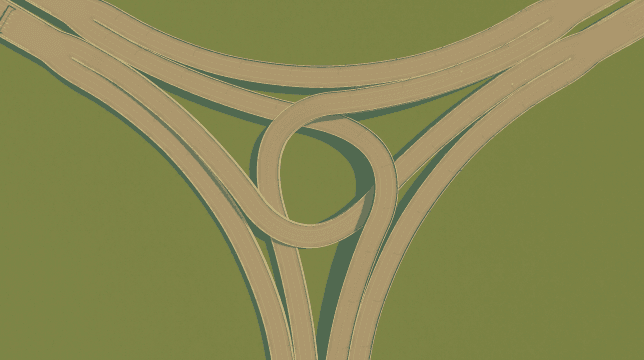 Interseção "Y" 120º 120º 120º — Cities: Skylines Workshop preview