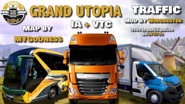 Grand Utopia Traffic IA & VTC — Euro Truck Simulator 2 Steam Workshop preview image