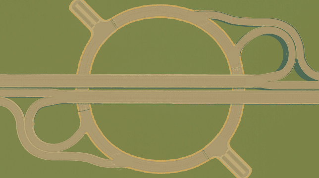 Rotatória acesso angular — Cities: Skylines Steam Workshop preview image