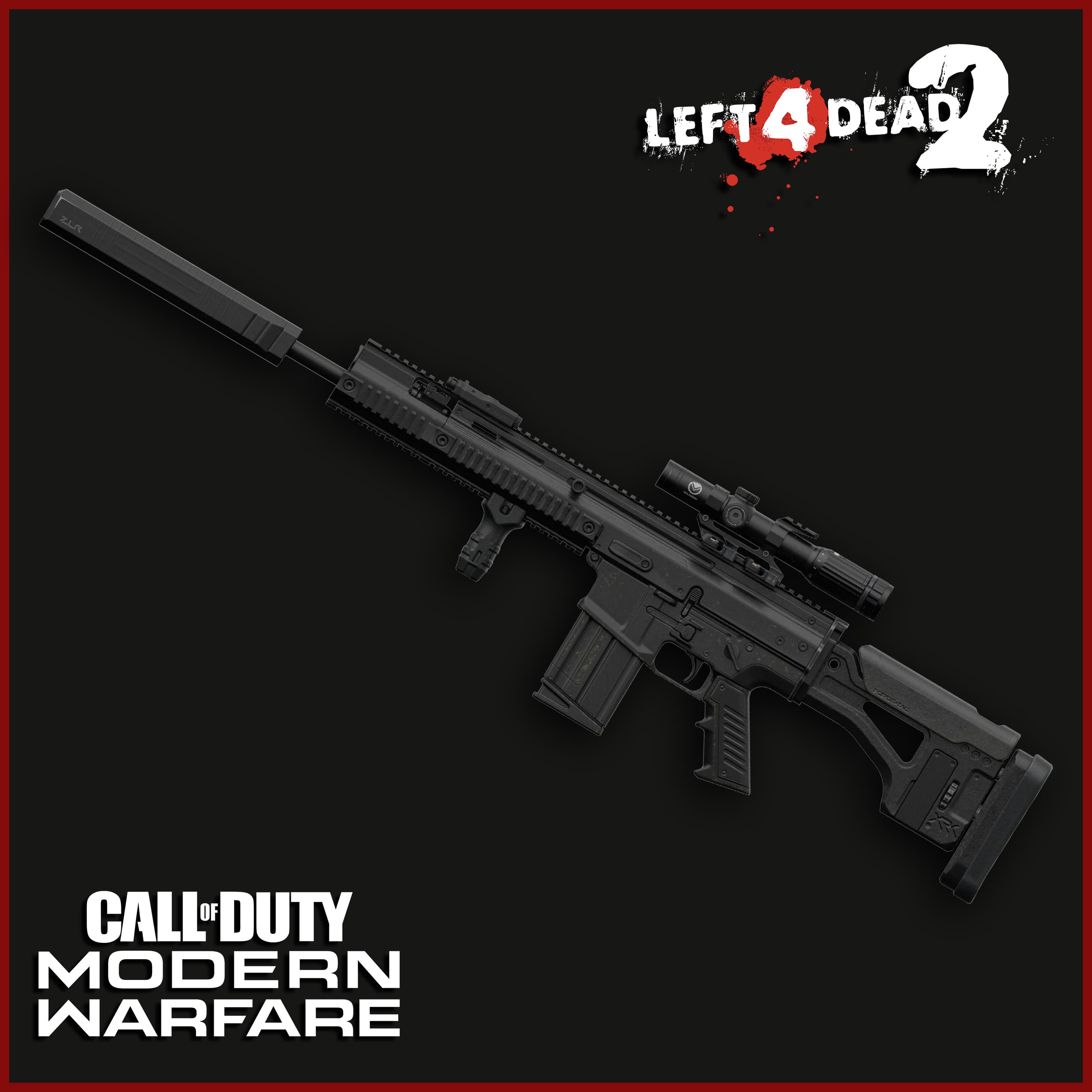 COD:MW19 FN SCAR17 Black pearls  (Military Sniper) — Left 4 Dead 2 Steam Workshop preview image