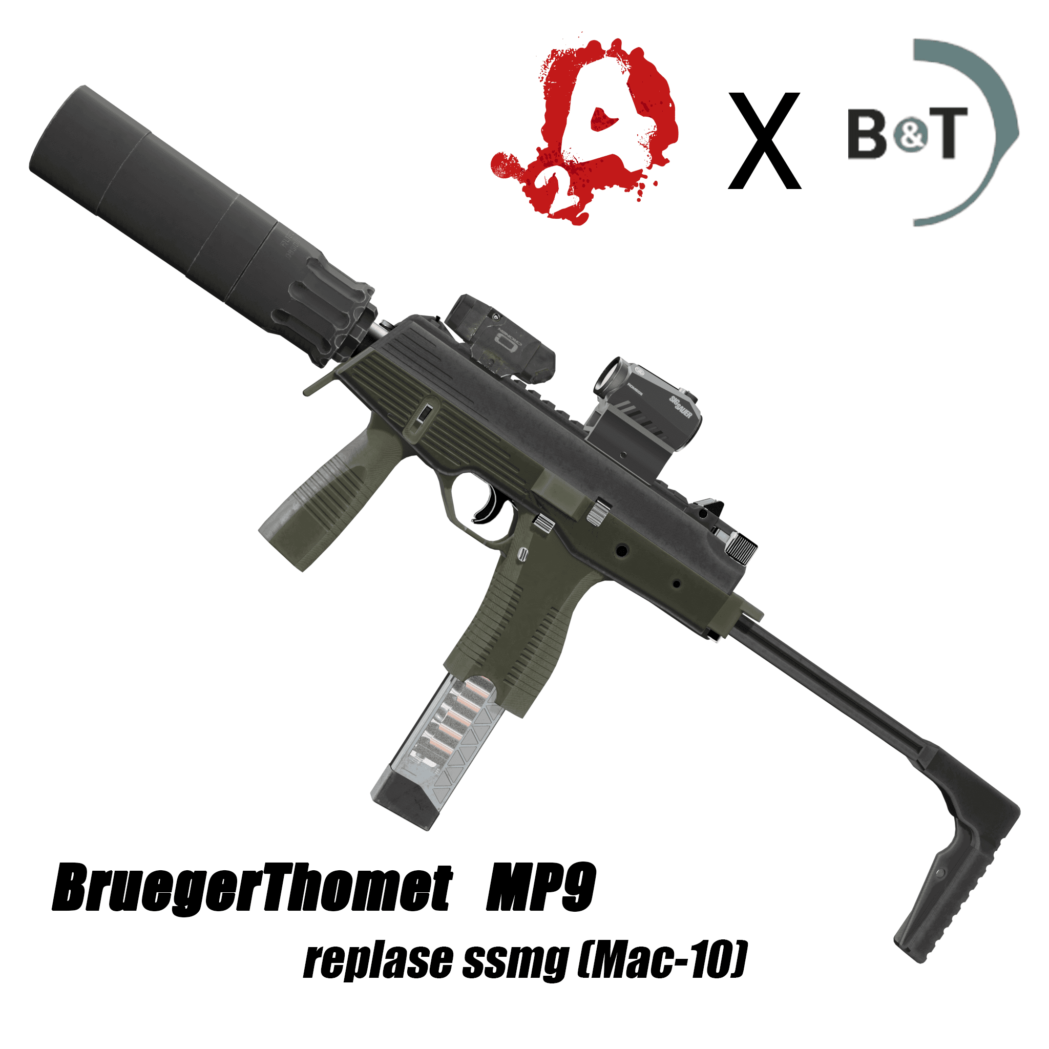 B&T MP9(smg_silenced) — Left 4 Dead 2 Steam Workshop preview image