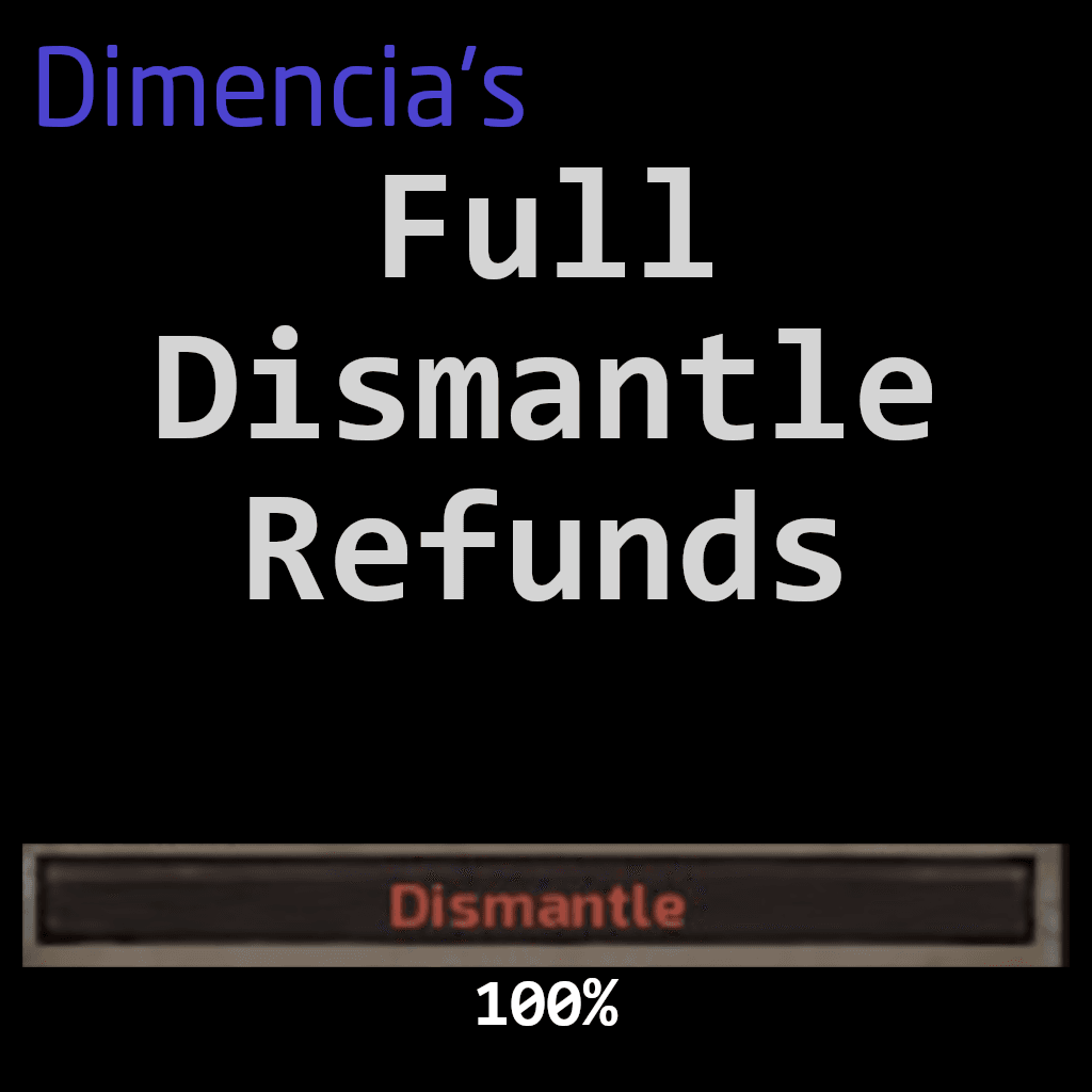 Full Dismantle Refunds — Kenshi Steam Workshop preview image