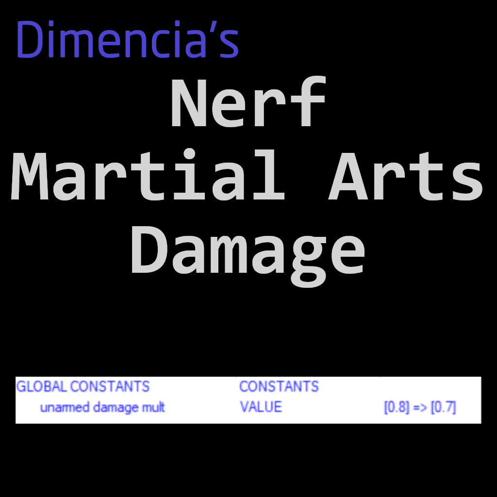 Nerf Martial Arts Damage — Kenshi Workshop preview