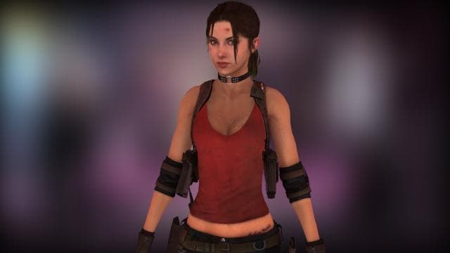 Zoey - Military Style (Jeans & Red tank top) — Left 4 Dead 2 Workshop preview