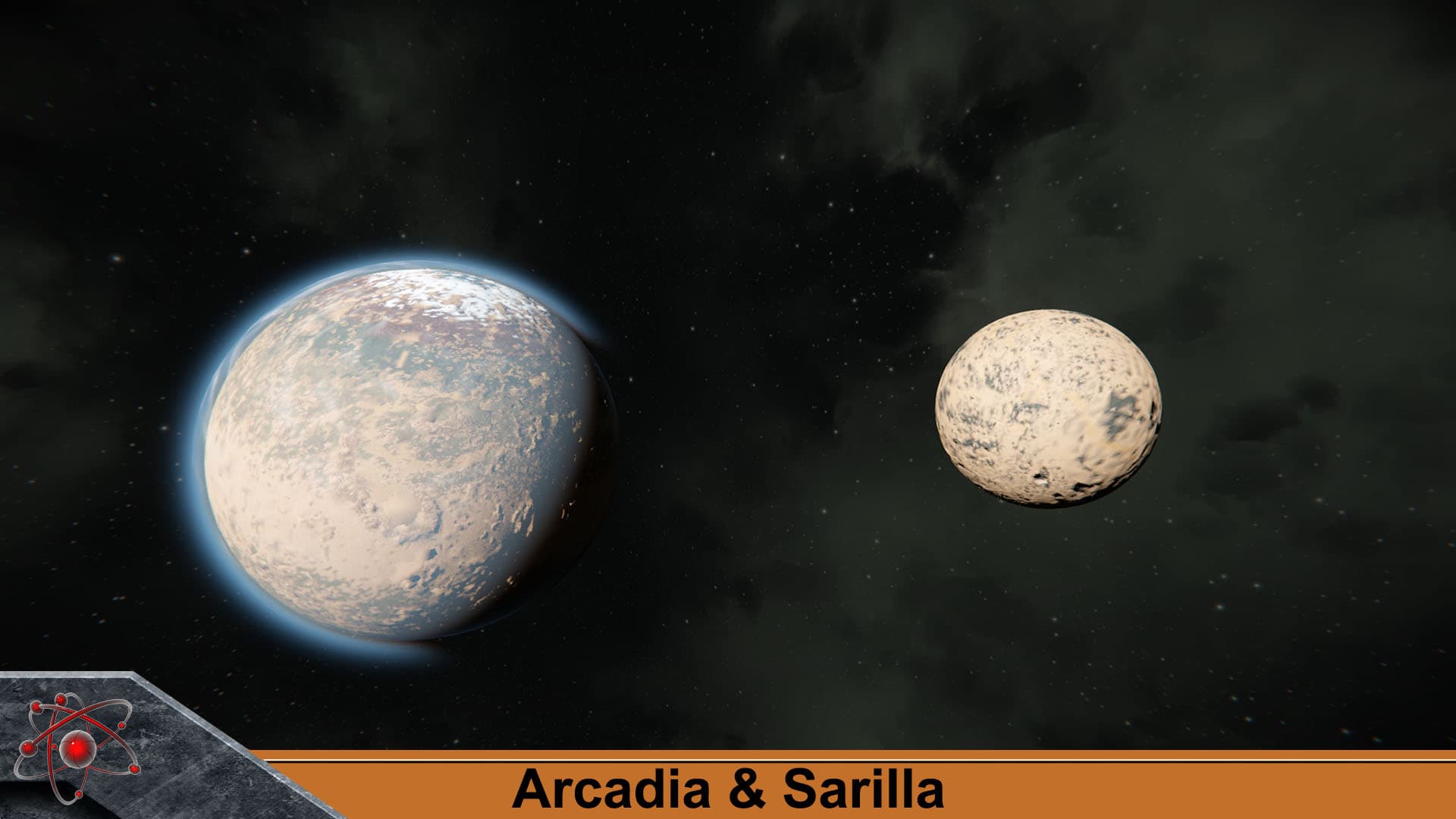 Planet Arcadia & Moon Sarilla — Space Engineers Workshop preview